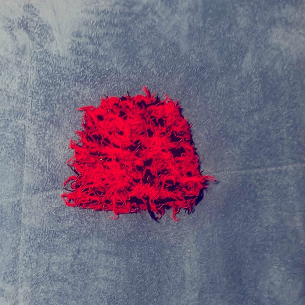 Red Fuzzy Knit Beanie